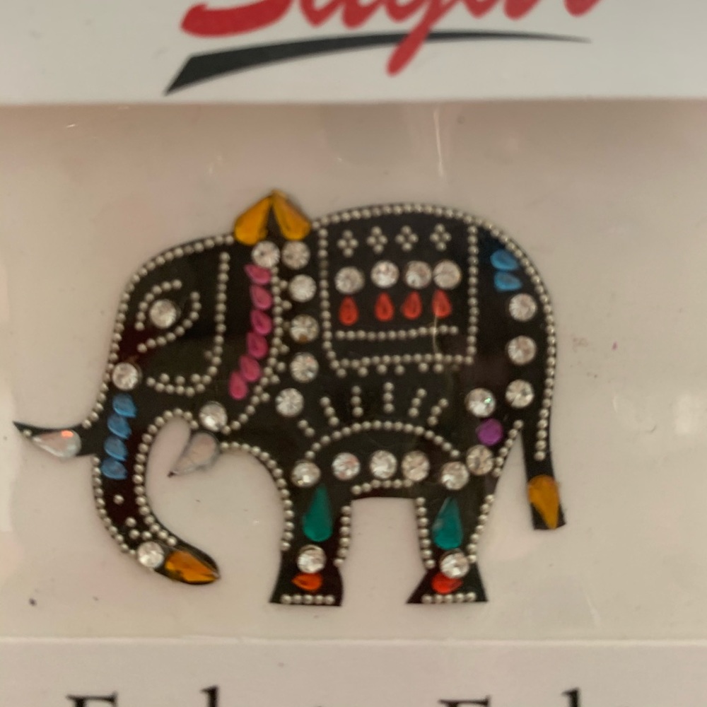 Reusable Tatoo Bindi  Body Sticker Elephant